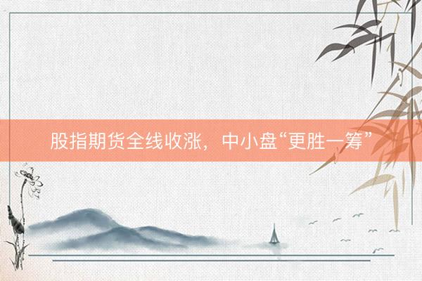 股指期货全线收涨，中小盘“更胜一筹”