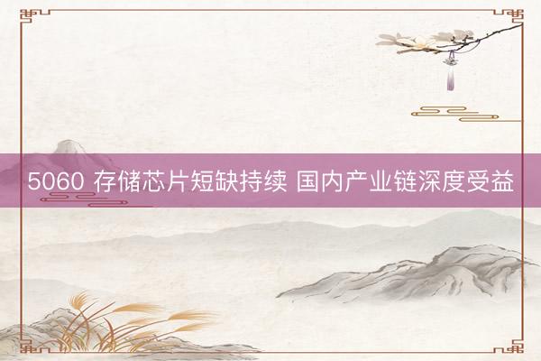 5060 存储芯片短缺持续 国内产业链深度受益