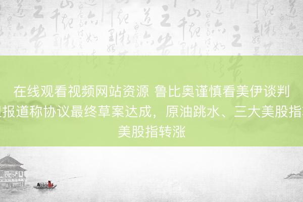 在线观看视频网站资源 鲁比奥谨慎看美伊谈判，但报道称协议最终草案达成，原油跳水、三大美股指转涨