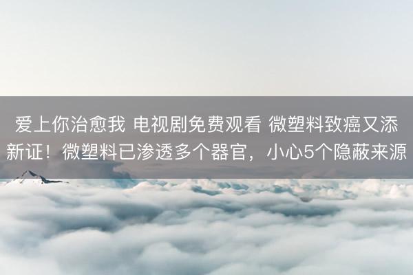 爱上你治愈我 电视剧免费观看 微塑料致癌又添新证！微塑料已渗透多个器官，小心5个隐蔽来源