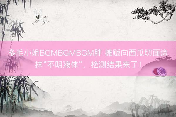 多毛小姐BGMBGMBGM胖 摊贩向西瓜切面涂抹“不明液体”，检测结果来了！