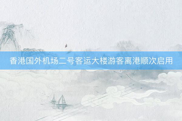 香港国外机场二号客运大楼游客离港顺次启用