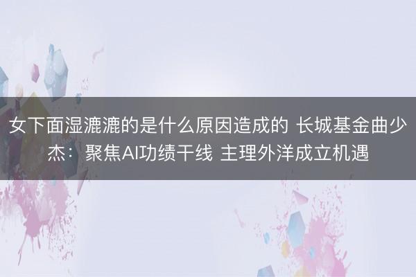 女下面湿漉漉的是什么原因造成的 长城基金曲少杰：聚焦AI功绩干线 主理外洋成立机遇