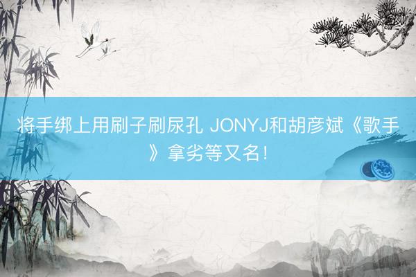 将手绑上用刷子刷尿孔 JONYJ和胡彦斌《歌手》拿劣等又名!