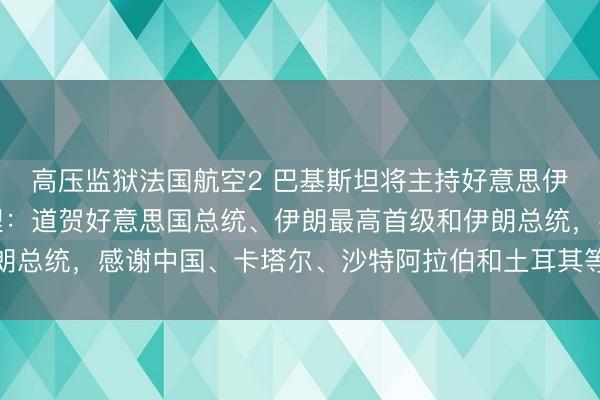 高压监狱法国航空2 巴基斯坦将主持好意思伊公约署名庆典，巴总理：道贺好意思国总统、伊朗最高首级和伊朗总统，感谢中国、卡塔尔、沙特阿拉伯和土耳其等国度指示东谈主