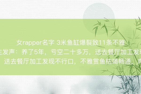 女rapper名字 3米鱼缸爆裂致11条不雅赏鱼逝世，知情东说念主发声：养了5年，亏空二十多万，送去餐厅加工发现不行口，不雅赏鱼枯竭畅通，肉质不好